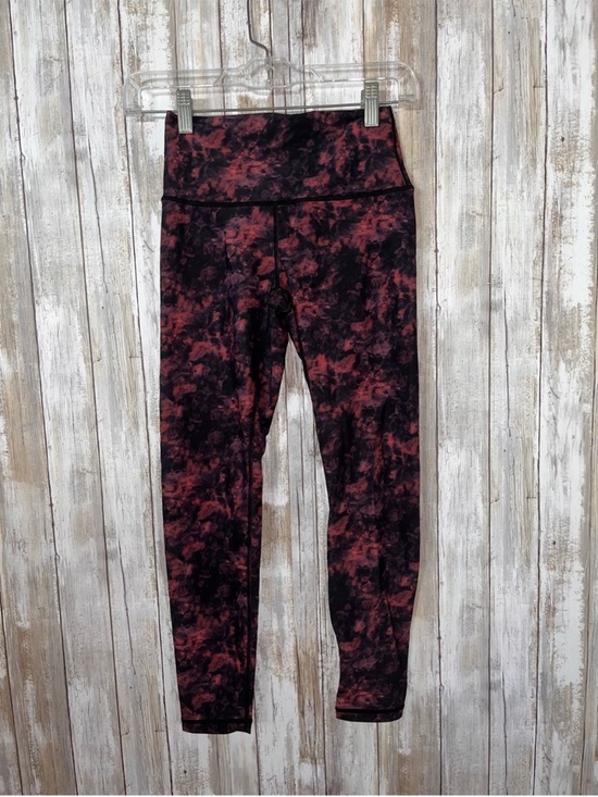 ZYIA Pants - ZYIA Active Red Black Tie Dye High Rise 7/8 Leggings Size 2